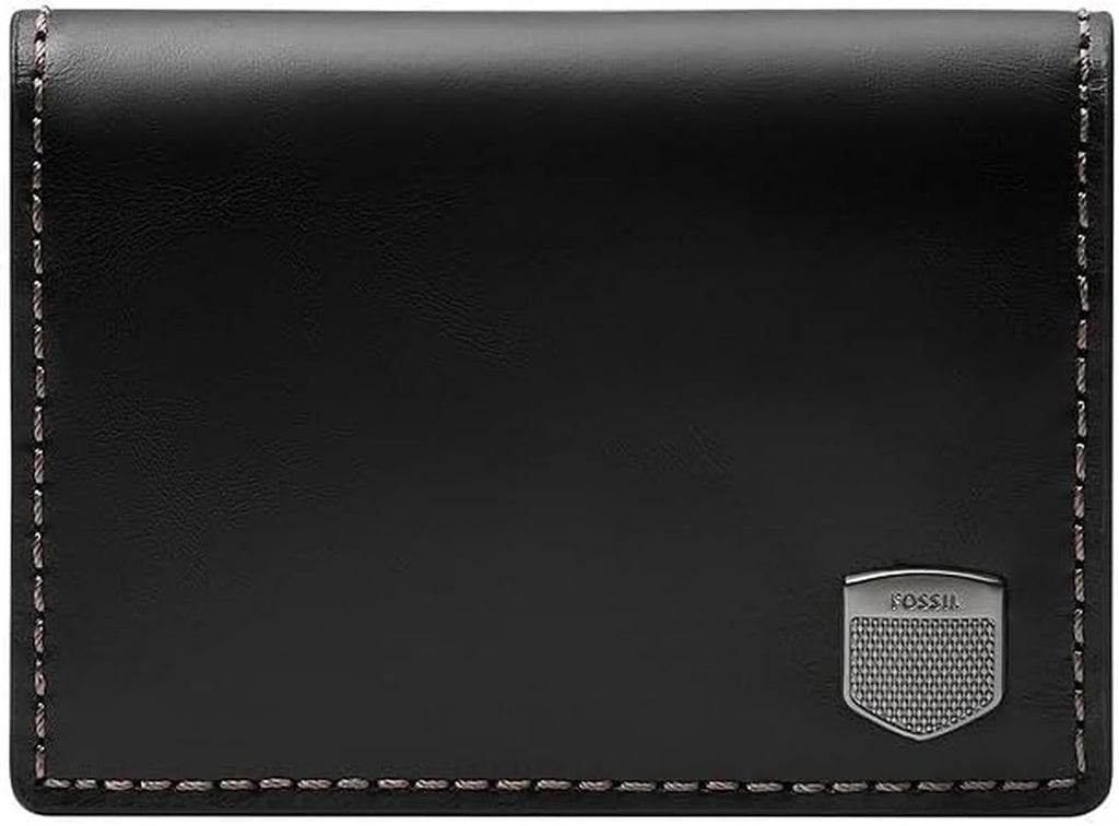 Fossil pentru bărbați Hayes Card Case Bifold Portofel Barbati Naty Shop Negru mat