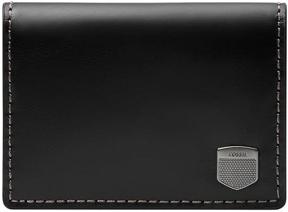 Fossil pentru bărbați Hayes Card Case Bifold Portofel Barbati Naty Shop Negru mat