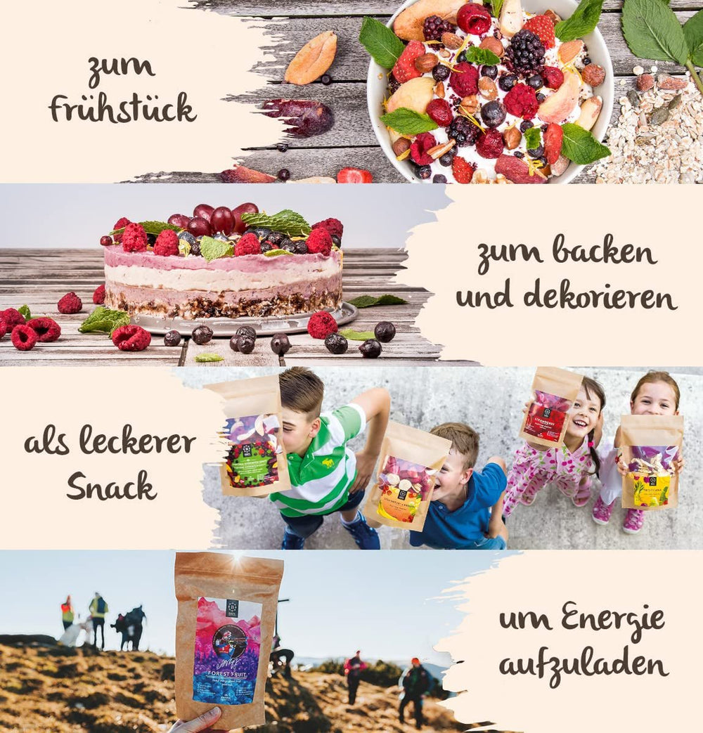 Fructe liofilizate BRIX | Amestec natural, uscat, de fructe tropicale 80 g | Premiul Great Taste pentru fructe uscate | Fără OMG, fără gluten, vegan, vitaminele sunt păstrate Produse deshidratate Naty Shop