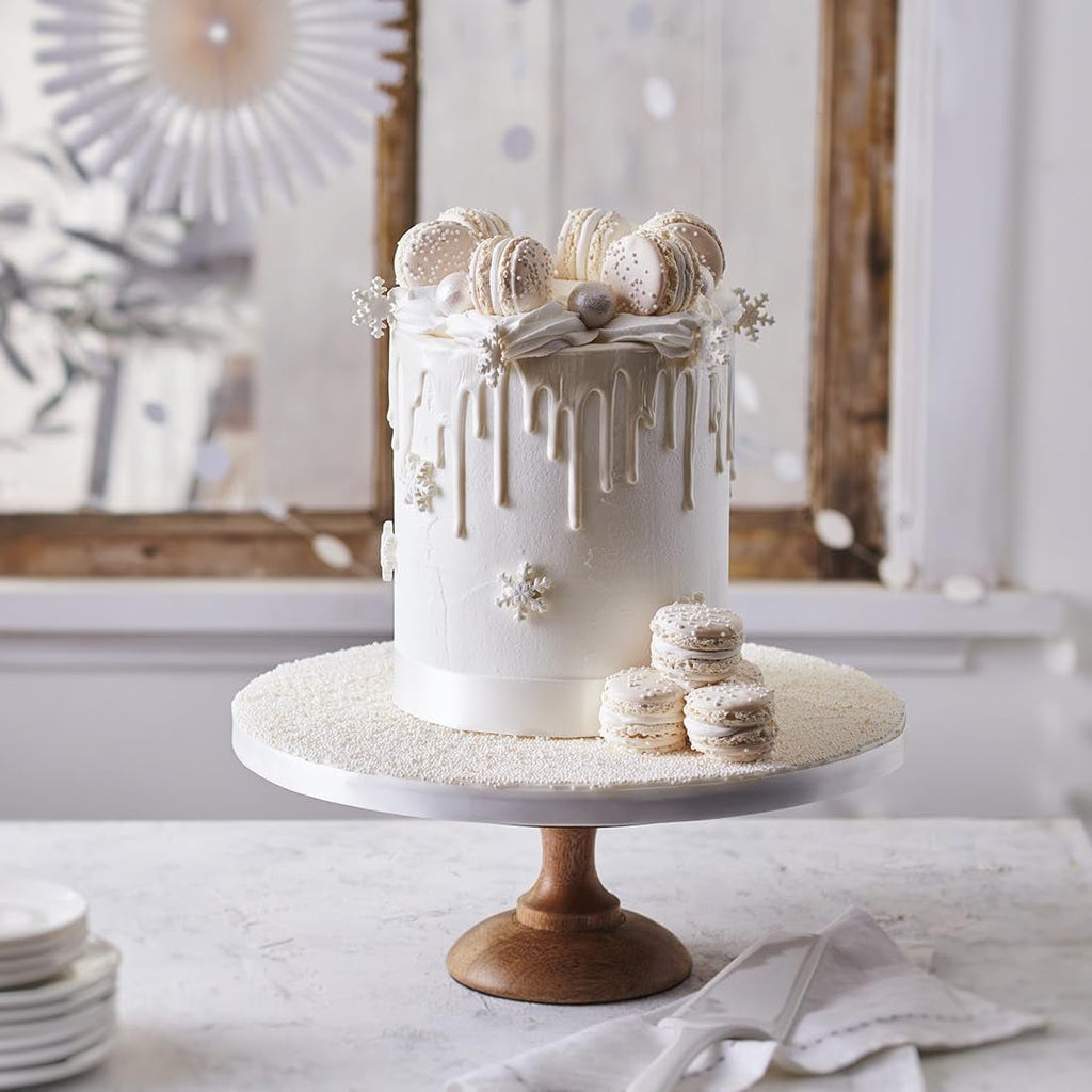 FunCakes Fondant laminat alb strălucitor: ușor de utilizat, neted, flexibil, moale și pliabil, perfect pentru decorarea prăjiturilor, halal, kosher și fără gluten. 1 kg Pasta de zahar Naty Shop