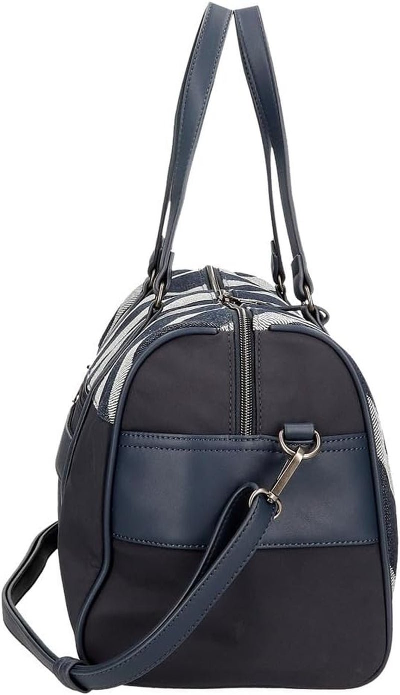 Geantă de voiaj Pepe Jeans Celine, albastru, 40 x 25 x 20 cm, poliester, cu detalii din imitație de piele, 20 l, de Joumma Bags, albastru, geantă de voiaj Bagaje și echipament de călătorie Naty Shop