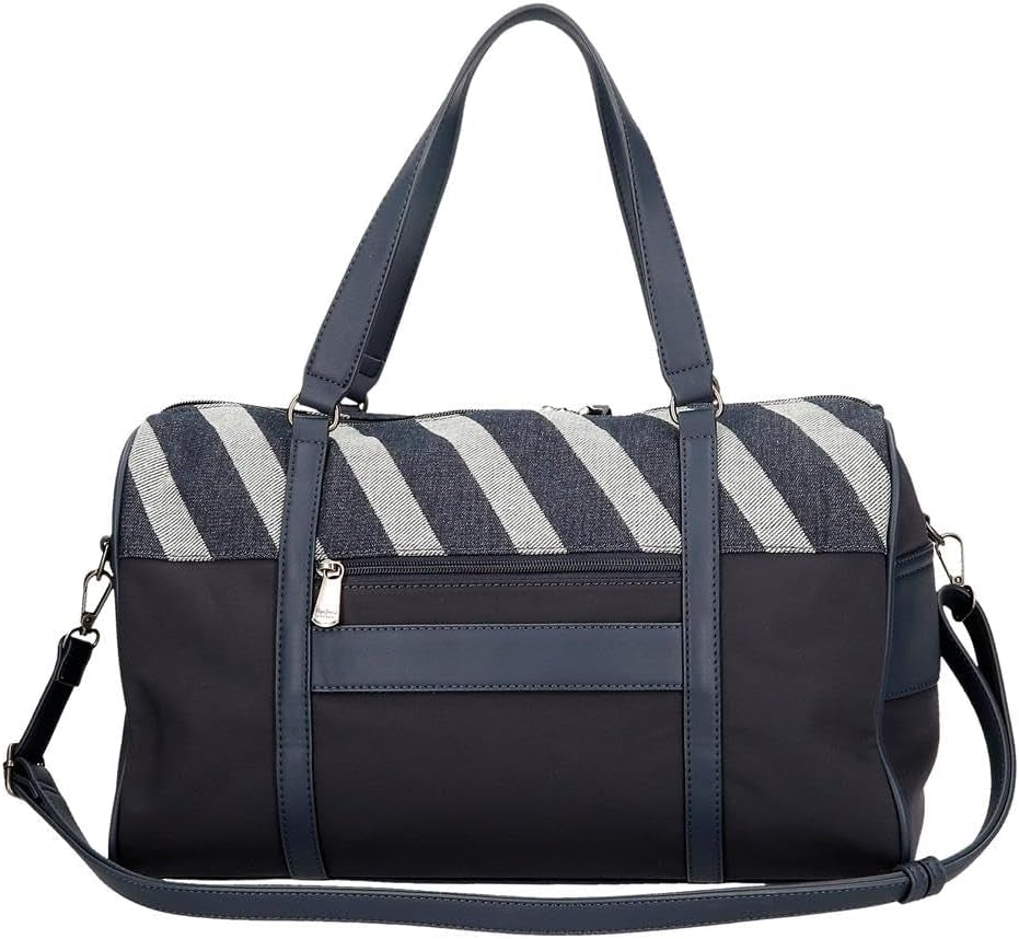 Geantă de voiaj Pepe Jeans Celine, albastru, 40 x 25 x 20 cm, poliester, cu detalii din imitație de piele, 20 l, de Joumma Bags, albastru, geantă de voiaj Bagaje și echipament de călătorie Naty Shop