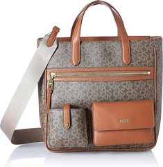 Geantă tip tote messenger Zyon pentru femei DKNY, mocha/caramel, mărime unică Genti Femei Naty Shop Titlu implicit