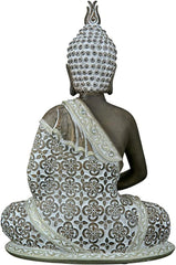 GILDE Sculptură decorativă Buddha șezând - Meditație - maro/alb - Înălțime 29 cm Statuete si sculpturi Naty Shop