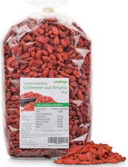 Goji berries - 1 kg de goji berries uscate și nesulfurate din una dintre cele mai bune regiuni de creștere din lume, Ningxia China Produse deshidratate Naty Shop Titlu implicit