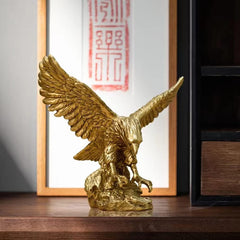 Golden Eagle Resin Ornaments Statue, Golden Eagle Sculptura Modern Home Office Figurine Decor Desktop Decoration (Golden 1) Statuete si sculpturi Naty Shop