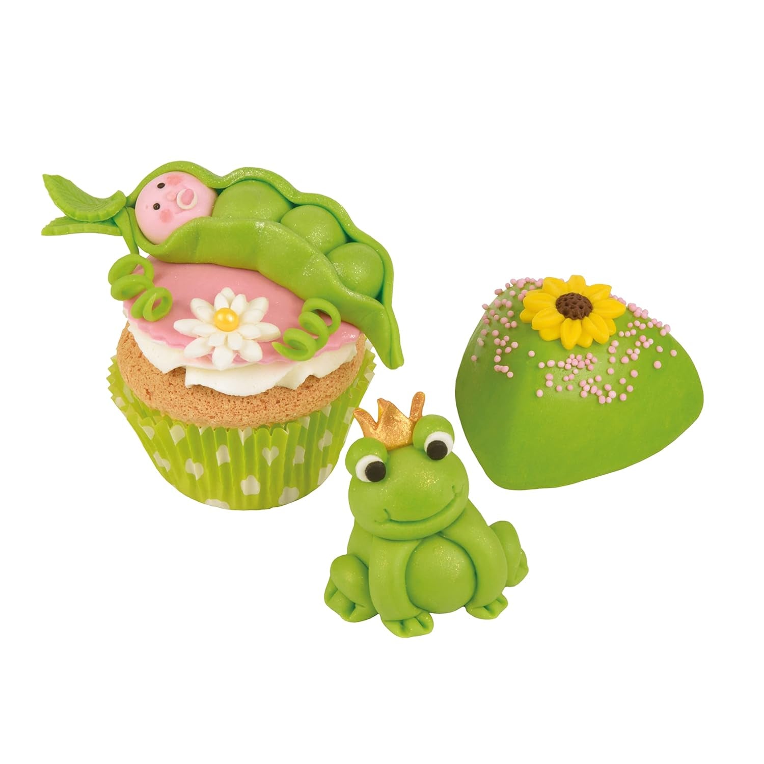 Günthart BackDecor 250 fondant verde, 100% vegan, fără ulei de palmier, rezistent la rupere pentru a acoperi prăjituri și produse de patiserie, potrivit pentru modelare, 1 pachet (1 x 250 g) Pasta de zahar Naty Shop