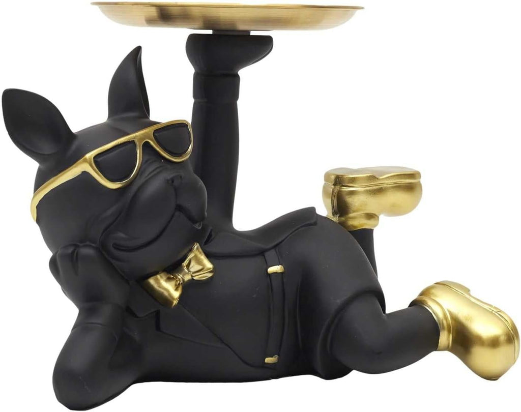 HOME DECO FACTORY, HD0160, Statuie astronaut cu buzunar gol negru, obiect decorativ modern și practic, design futurist, ideal pentru camera de zi sau birou, dimensiune: 20 cm, culoare: negru și auriu Statuete si sculpturi Naty Shop Sau. Negru Sau, Noir