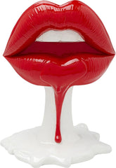 Kare Design obiect decorativ Hot Lip, alb/roșu, accesoriu pentru casă, buze, gură, 26x21x14 cm (h/w/d) Statuete si sculpturi Naty Shop Roșu/alb 25.5X20.5X14