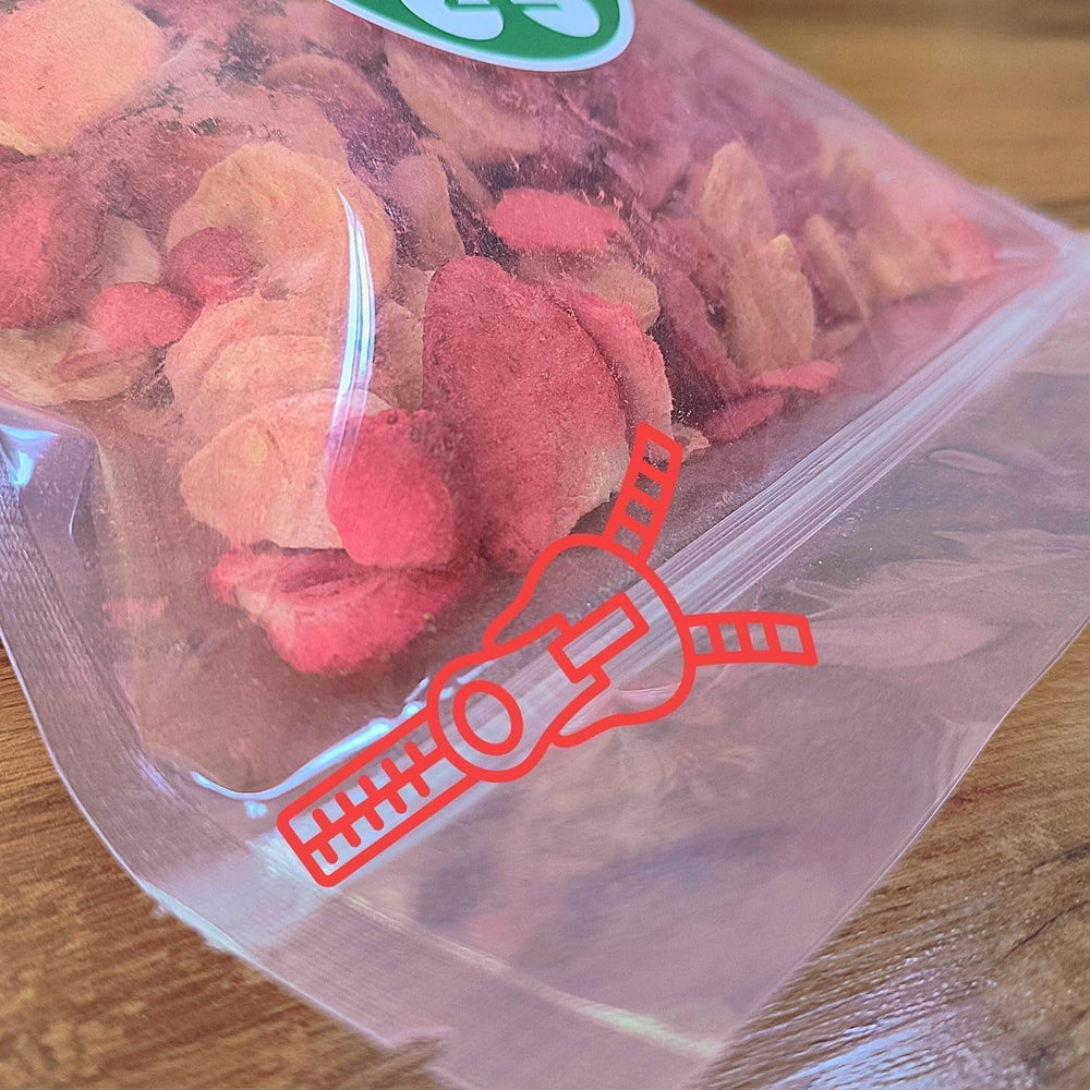 Mix de fructe liofilizate ErdBana XL 300g | Banane liofilizate + căpșuni liofilizate Set degustare fructe liofilizate | Mix de fructe liofilizate căpșuni și banane | ZingyZoo Produse deshidratate Naty Shop