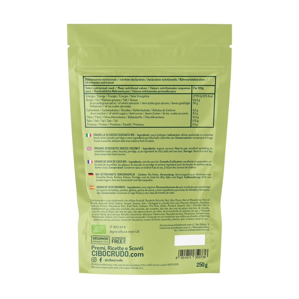 Nucă de cocos ecologică mărunțită - 200g. Cipuri de nucă de cocos deshidratată Neîndulcite și uscate. Fulgi de nucă de cocos. Cipuri de nucă de cocos uscate la soare. Excelente ca gustare și pentru rețete dulci Produse deshidratate Naty Shop