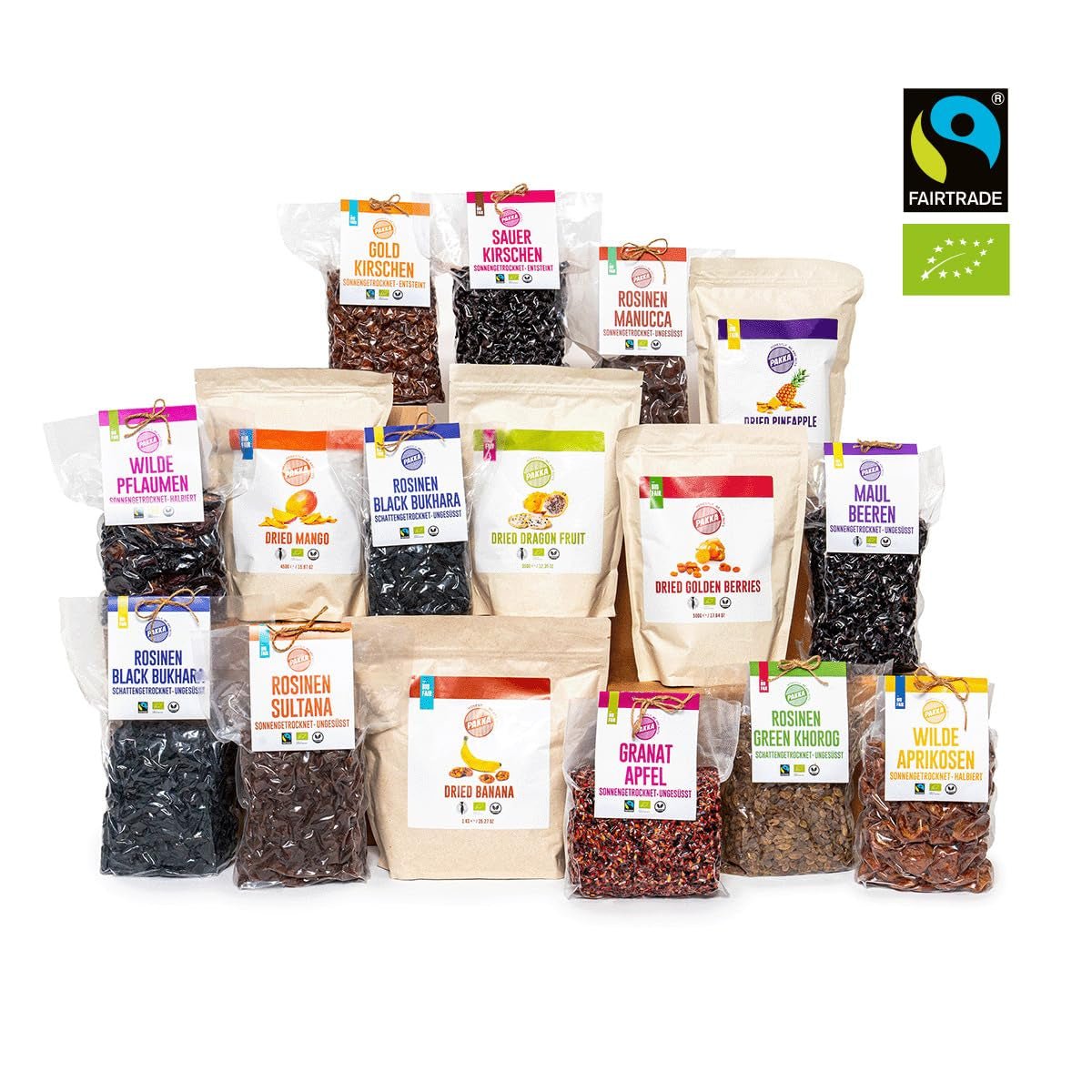 PAKKA Organic Fair Trade Physalis 1kg, fructe de cătină uscate organic și echitabil, neîndulcite, nesulfurate, produse și îmbuteliate direct de producătorul din Columbia, vegan 1000g (1 pachet) Produse deshidratate Naty Shop
