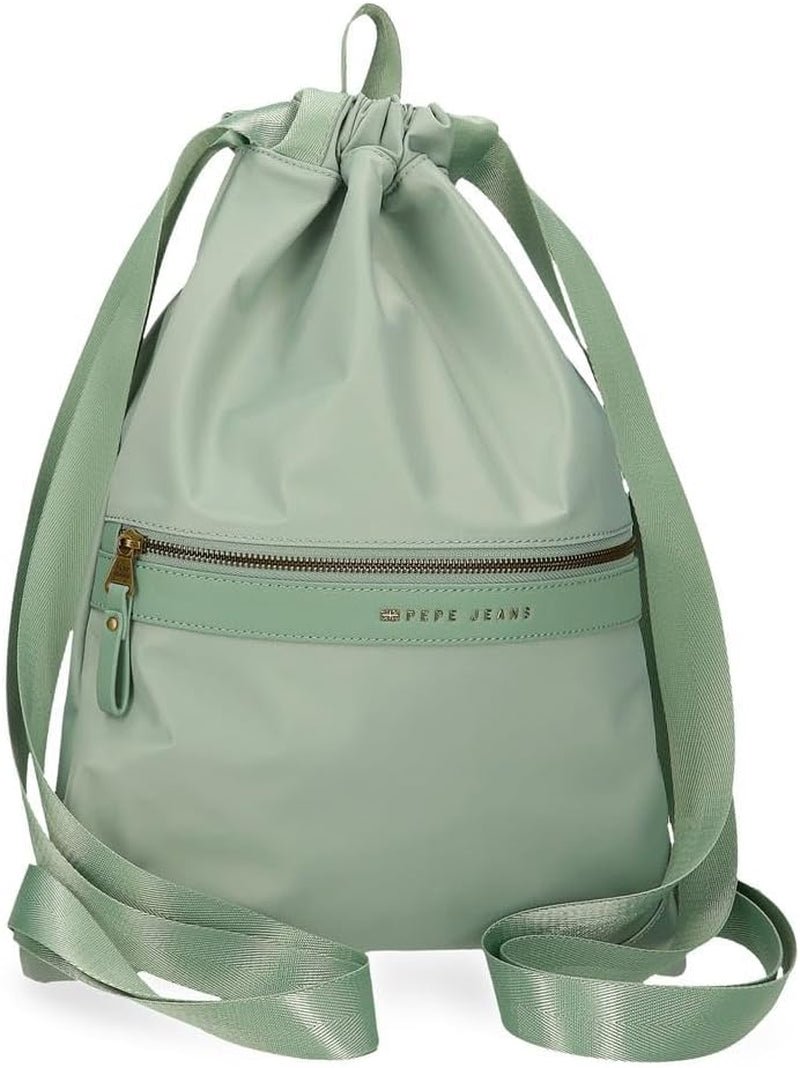 Pepe jeans Morgan, rucsacuri casual, genți de călătorie, piele artificială bej și negru pentru femei, de Joumma Bags Bagaje și echipament de călătorie Naty Shop Verde Rucsac cu cordon