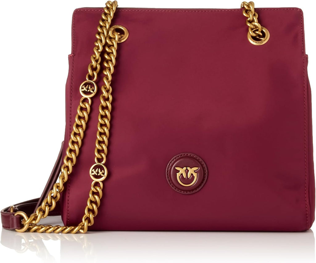 Pinko Femeii Recycled Gate Shopper RECYCELTES Nylon + Genti Femei Naty Shop W84Q_Viola Uva-Aur antic