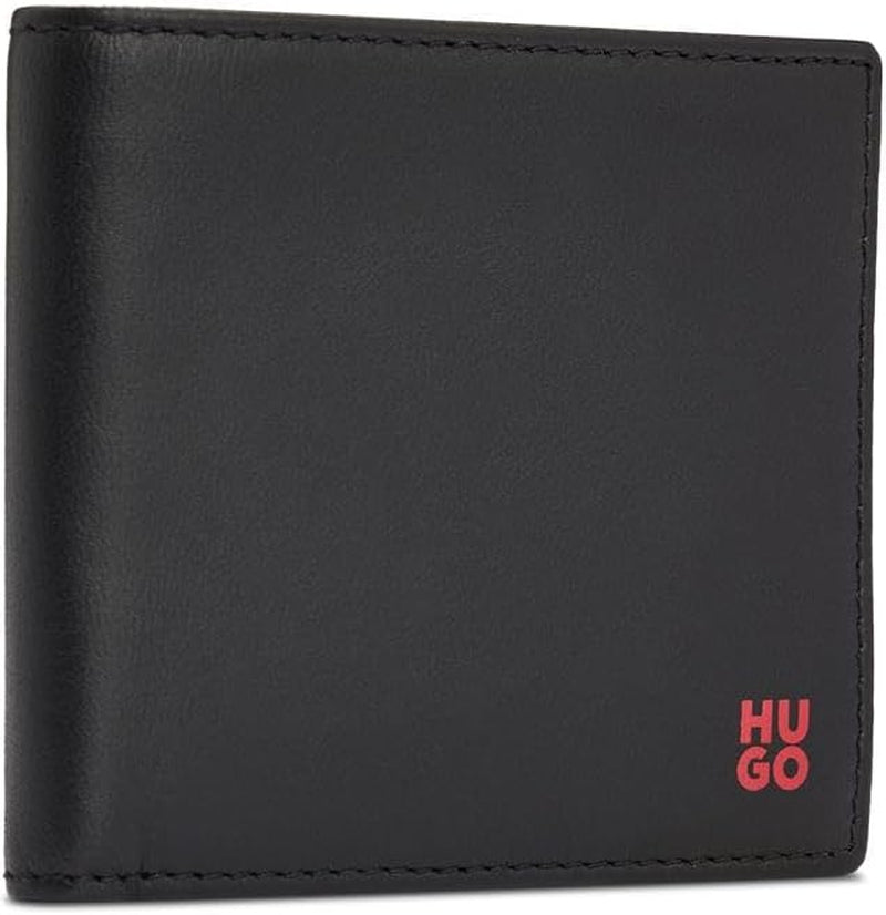 Portofel pentru bărbați HUGO Tibby 8 cc din piele nappa cu logo negru Stck Portofel Barbati Naty Shop