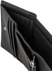 Portofel pentru femei Armani Exchange Wave Bi-Fold, negru Portofel Femei Naty Shop