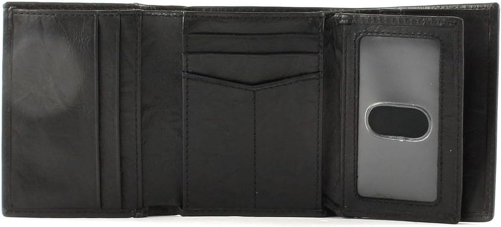 Portofel trifold din piele Neel pentru bărbați Fossil 8,255 cm L x 1,905 cm l x 10,16 cm H Portofel Barbati Naty Shop