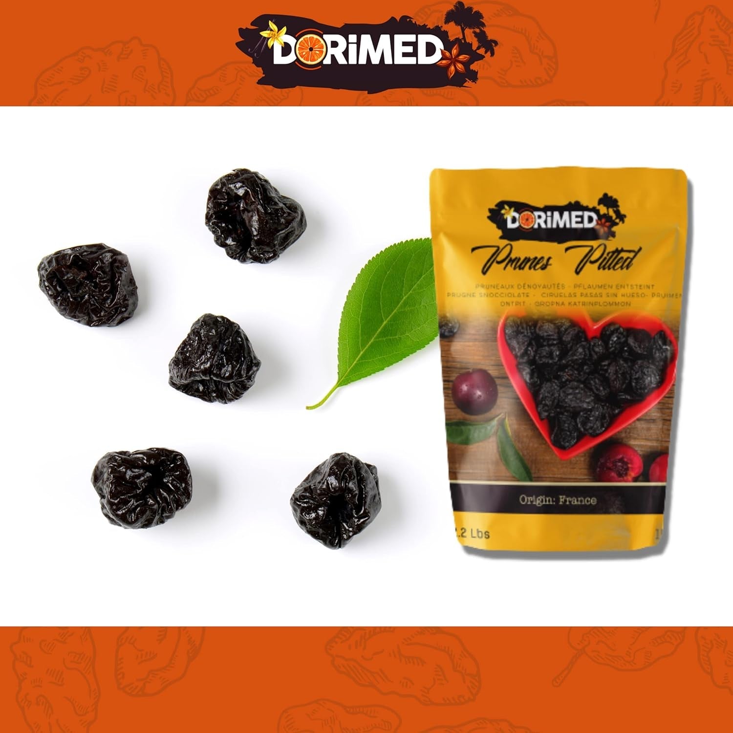 Prune uscate 1 kg | Prune fără sâmburi din Agen | Tandre, moi, gustoase și suculente | Fructe uscate întregi, mari, neîndulcite | Bogate în fibre și antioxidanți naturali | Produse deshidratate Naty Shop