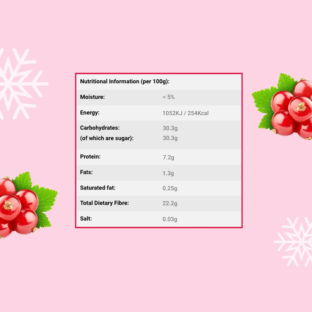 Pulbere de coacăze roșii liofilizate 100g - Pulbere de fructe liofilizate - Pulbere de coacăze roșii pentru smoothie-uri și coacere - Pulbere naturală de fructe de pădure fără aditivi Produse deshidratate Naty Shop