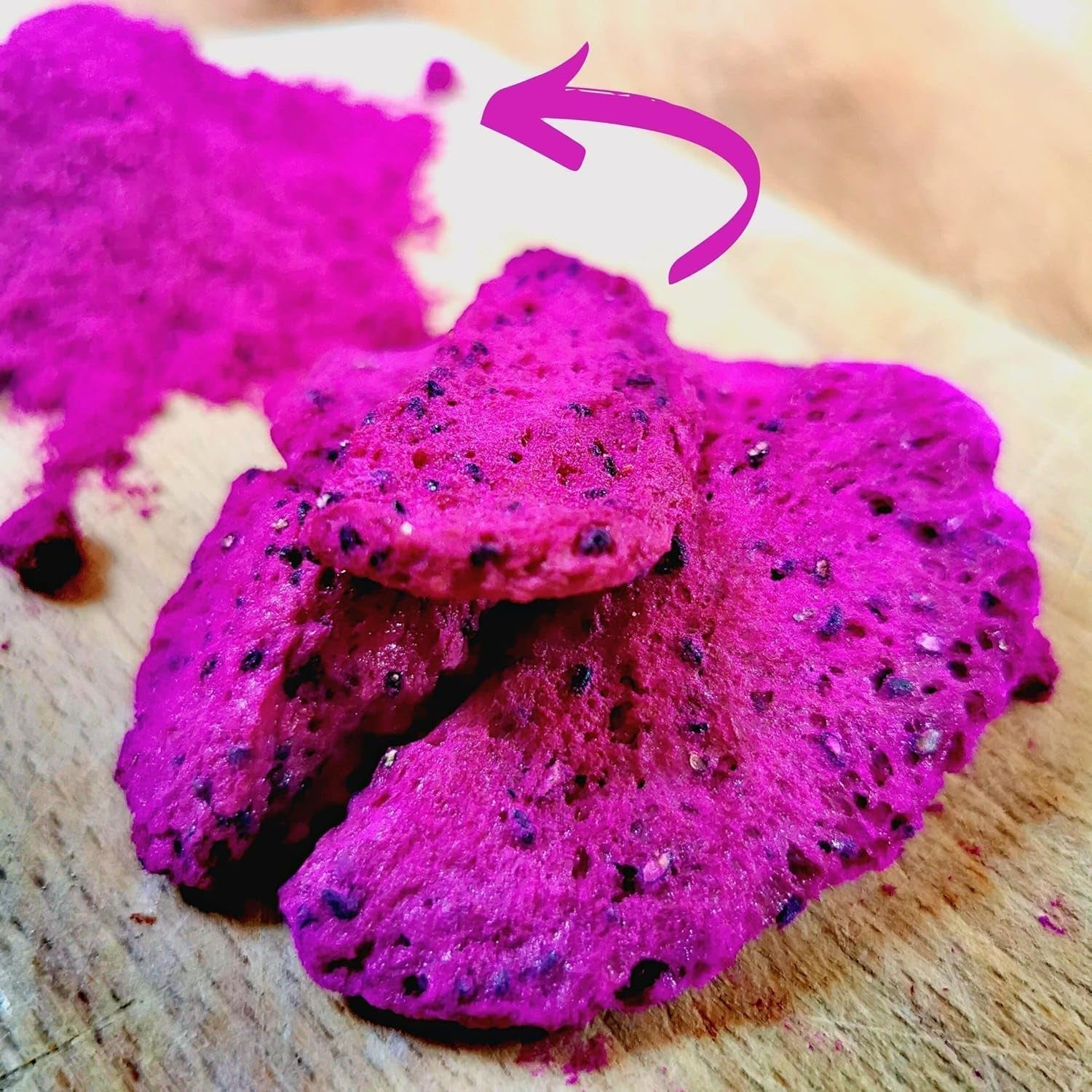 Pulbere de fructe de dragon | XL 300g Pulbere de Pitaya roz uscată prin congelare | Pitaya roșie | Pulbere de fructe de dragon Pitahaya | Smoothie Bowl Powder pentru Matcha Iced Tea Pink Latte | Pulbere de fructe de dragon uscată prin congelare Produse deshidratate Naty Shop