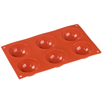 Form silikone halvkugler 79 x 29 x 30 mm, 6 hulrum