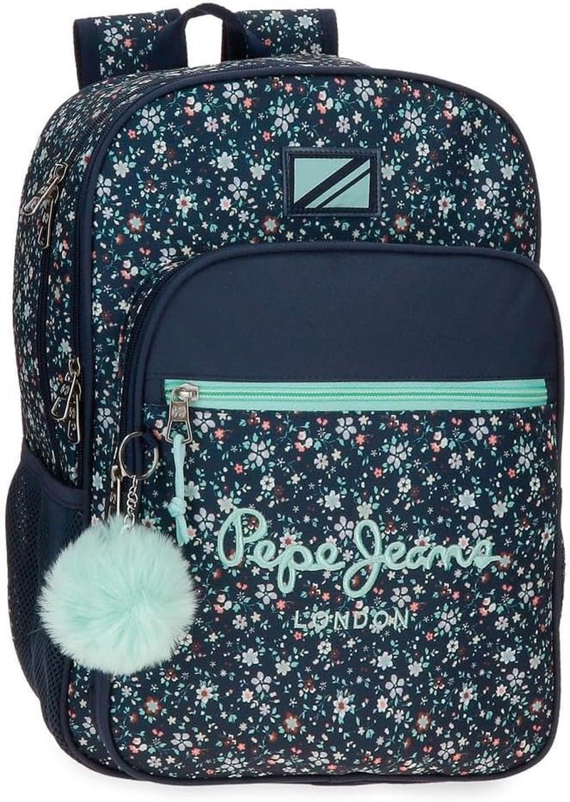 Rucsac școlar Pepe Jeans Alenka cu troler, albastru, 30 x 40 x 12 cm, poliester, 14,4 l, albastru, rucsac școlar cu troler Rucsacuri si ghiozdane premium Naty Shop Anpassbarer Rucksack