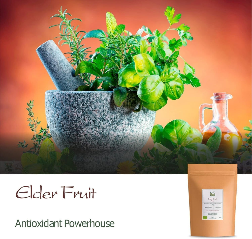 Sambuca neagră organică de soc - fructe de sambucus întregi - fructe de soc Produse deshidratate Naty Shop