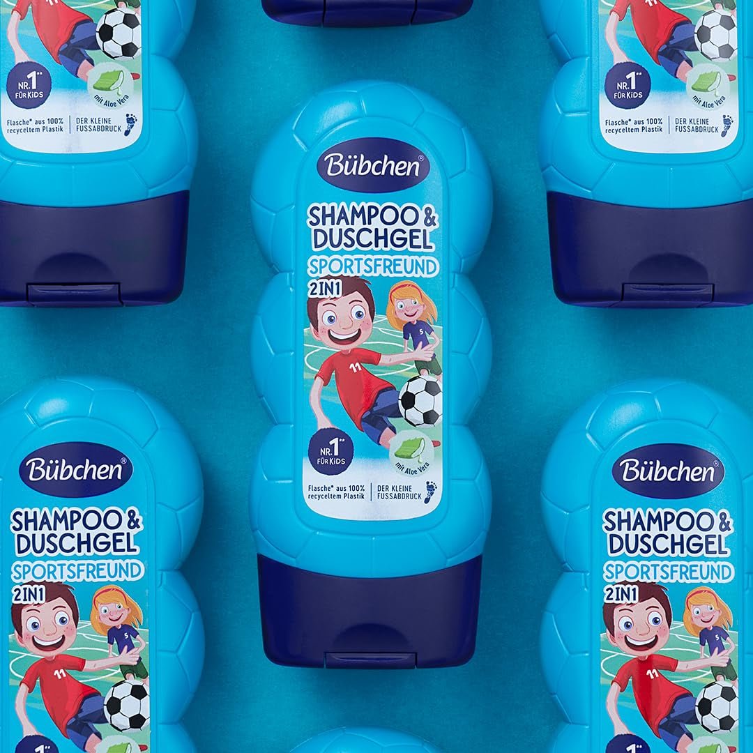 Șampon și gel de duș Buebchen Sportsfreund 2in1, 230 ml Copii - Baie si Skincare Naty Shop