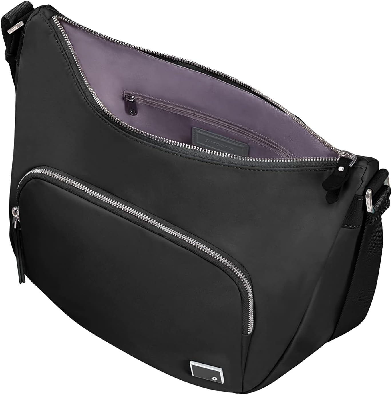 Samsonite Essentially Karissa - Geantă de umăr M, 36 cm, negru (Negru) Genti Femei Naty Shop