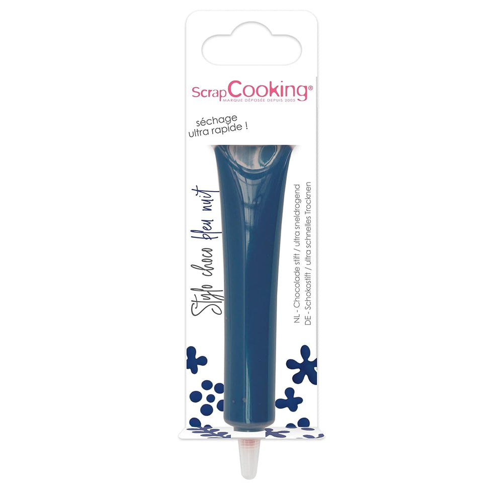 ScrapCooking - colorant alimentar, diverse culori, la tub pentru scriere, 25 grame Pasta de zahar Naty Shop Albastru de noapte Mic