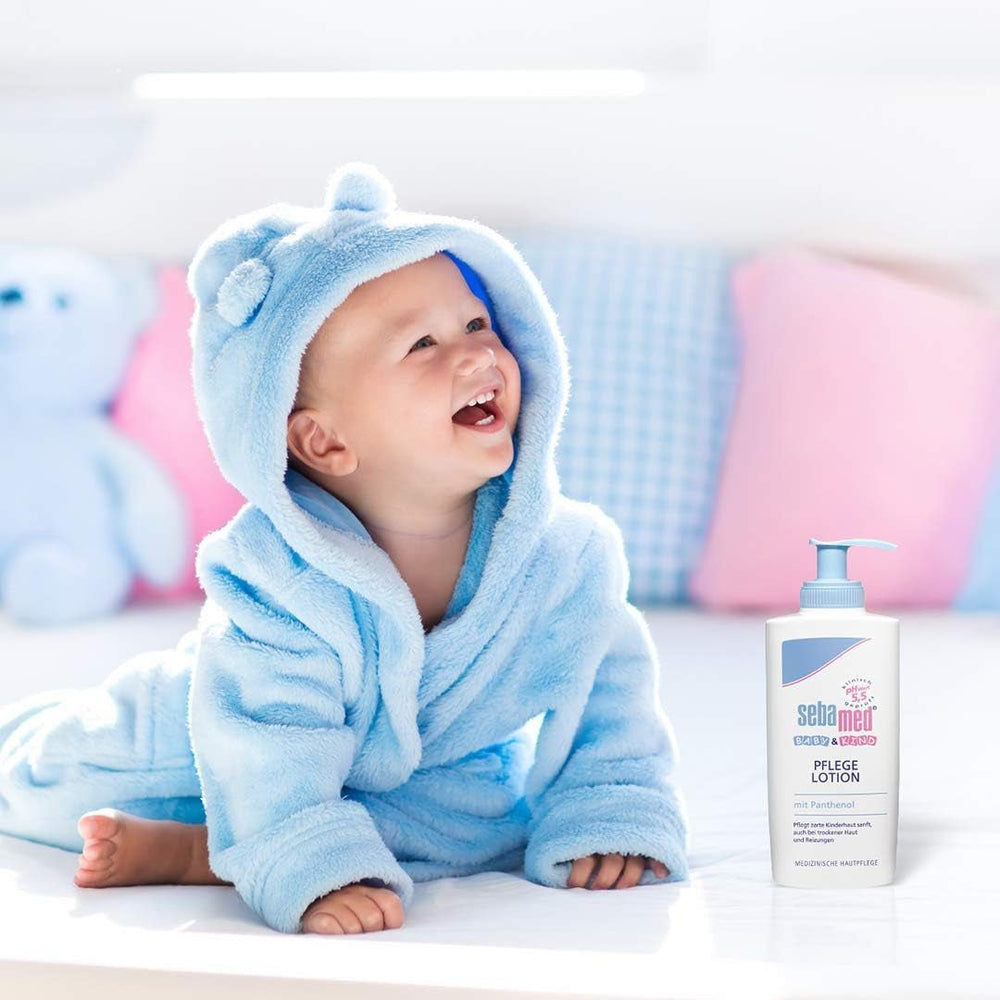 Sebamed Baby and Child Care Lotion with Panthenol, 2-pack, 2 x 200 ml, îngrijește delicat pielea delicată a copiilor, de asemenea pentru pielea uscată și iritații Copii - Baie si Skincare Naty Shop