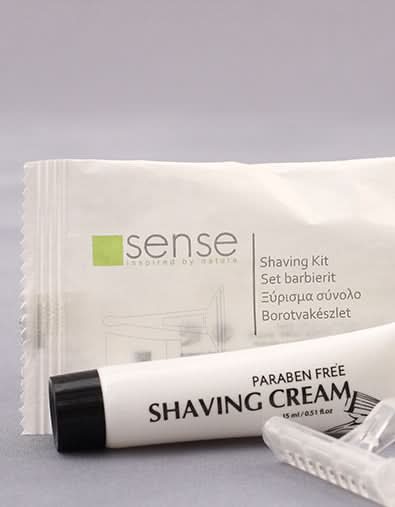 Set crema + aparat de ras pentru hotel – Sense Cosmetica Hoteliera Naty Shop