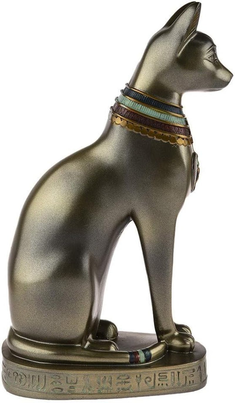 - Statuetă Bastet 21 cm - Statuetă pisică egipteană - Statuie decorare Egiptul Antic - Figurină pisică - Bust egiptean - Decorațiune originală idee cadou - Sculptură zeitate Statuete si sculpturi Naty Shop