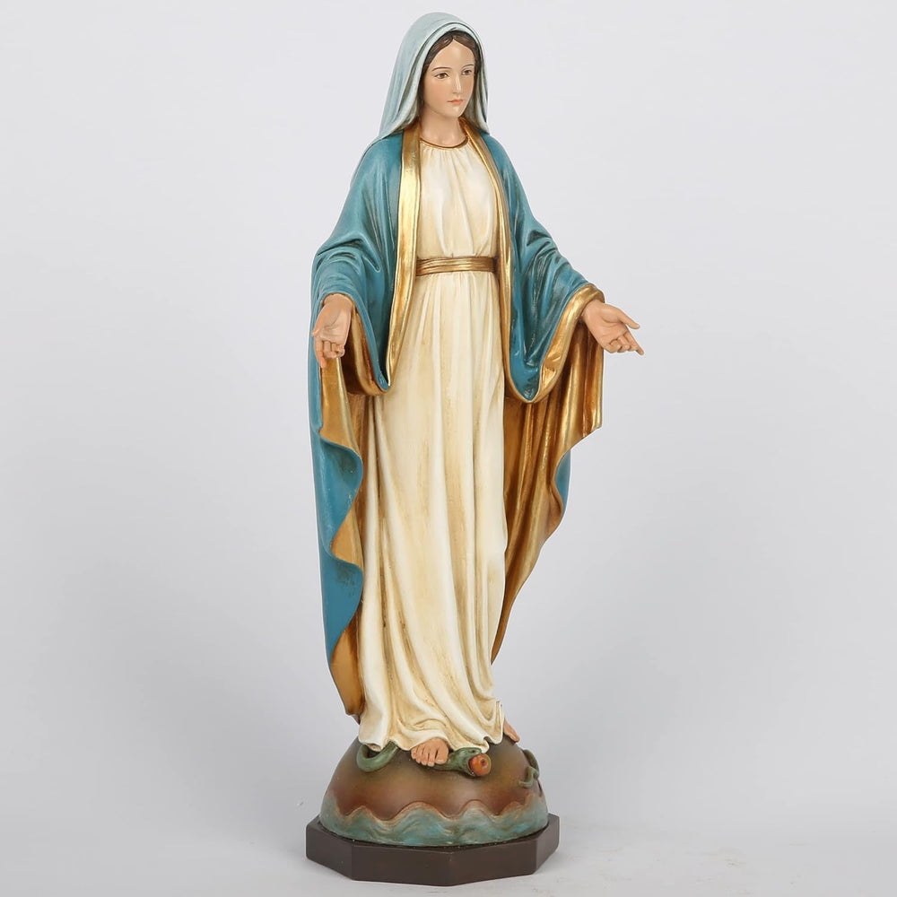 Statuie catolică BC a Doamnei noastre de Grație, figura Fecioarei Maria pentru altar, cadou religios pentru mamă, decorațiuni catolice pentru casă, 34,3 cm înălțime, pictată manual de Buildclassic (elegant) Statuete si sculpturi Naty Shop