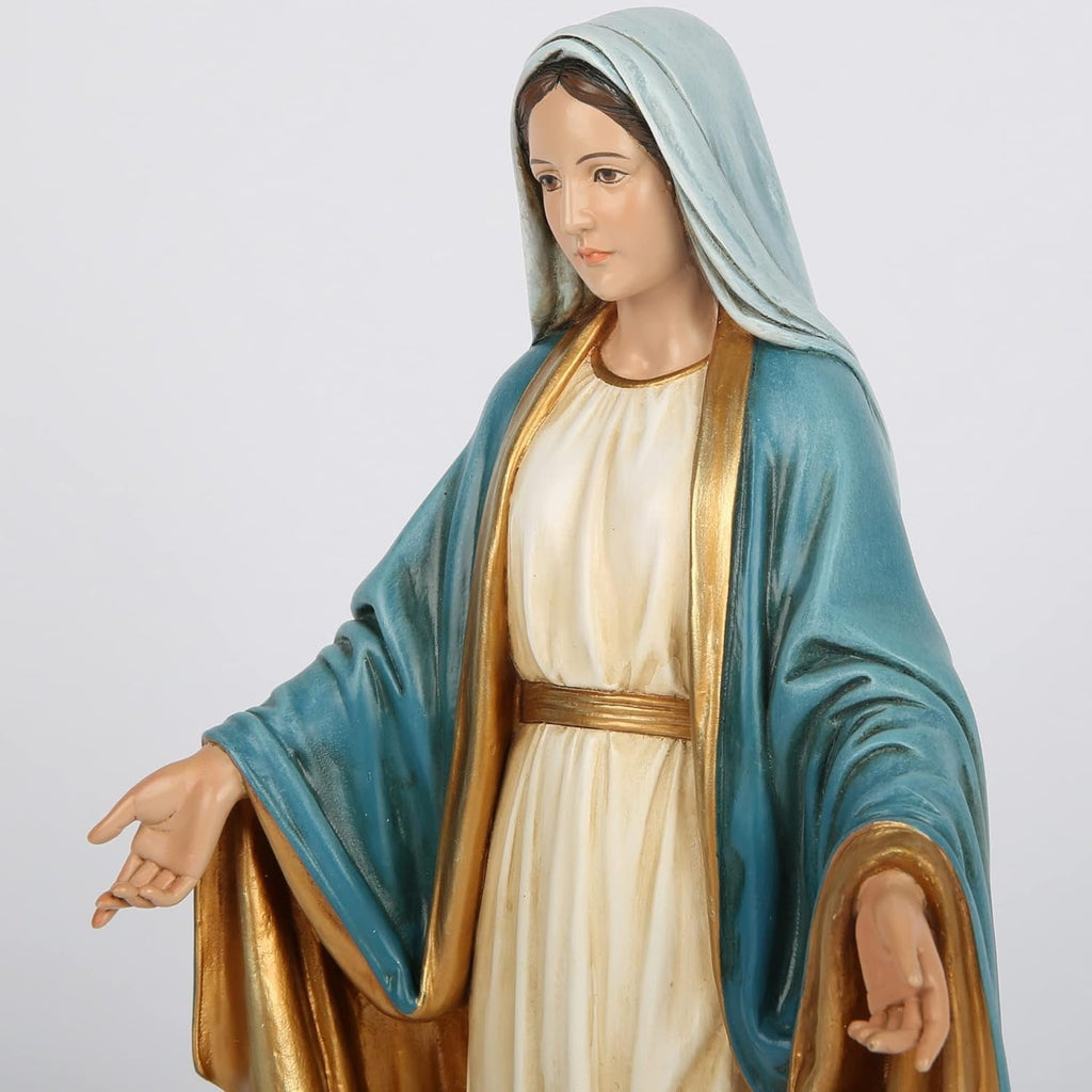 Statuie catolică BC a Doamnei noastre de Grație, figura Fecioarei Maria pentru altar, cadou religios pentru mamă, decorațiuni catolice pentru casă, 34,3 cm înălțime, pictată manual de Buildclassic (elegant) Statuete si sculpturi Naty Shop