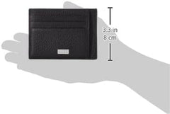 Suport de card BOSS Crosstown S card N pentru bărbați din piele italiană cu logo argintiu Portofel Barbati Naty Shop