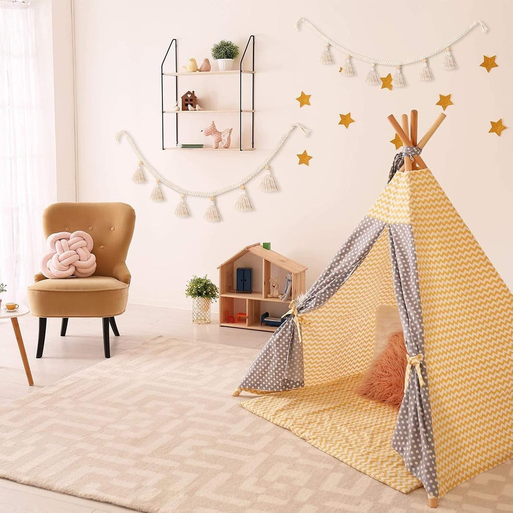 Tapiserie bucati franjuri ghirlanda banner bumbac tesute Casa - Accesorii si Decoratiuni Naty Shop