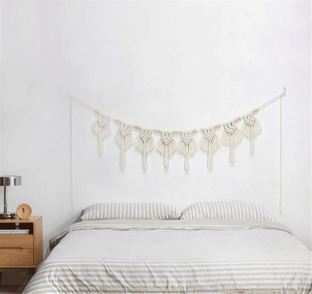 Tapiserie ciucuri bumbac tesute banner plat Casa - Accesorii si Decoratiuni Naty Shop