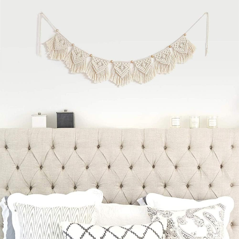 Tapiserie franjuri ghirlanda banner bumbac tesute nunta Casa - Accesorii si Decoratiuni Naty Shop