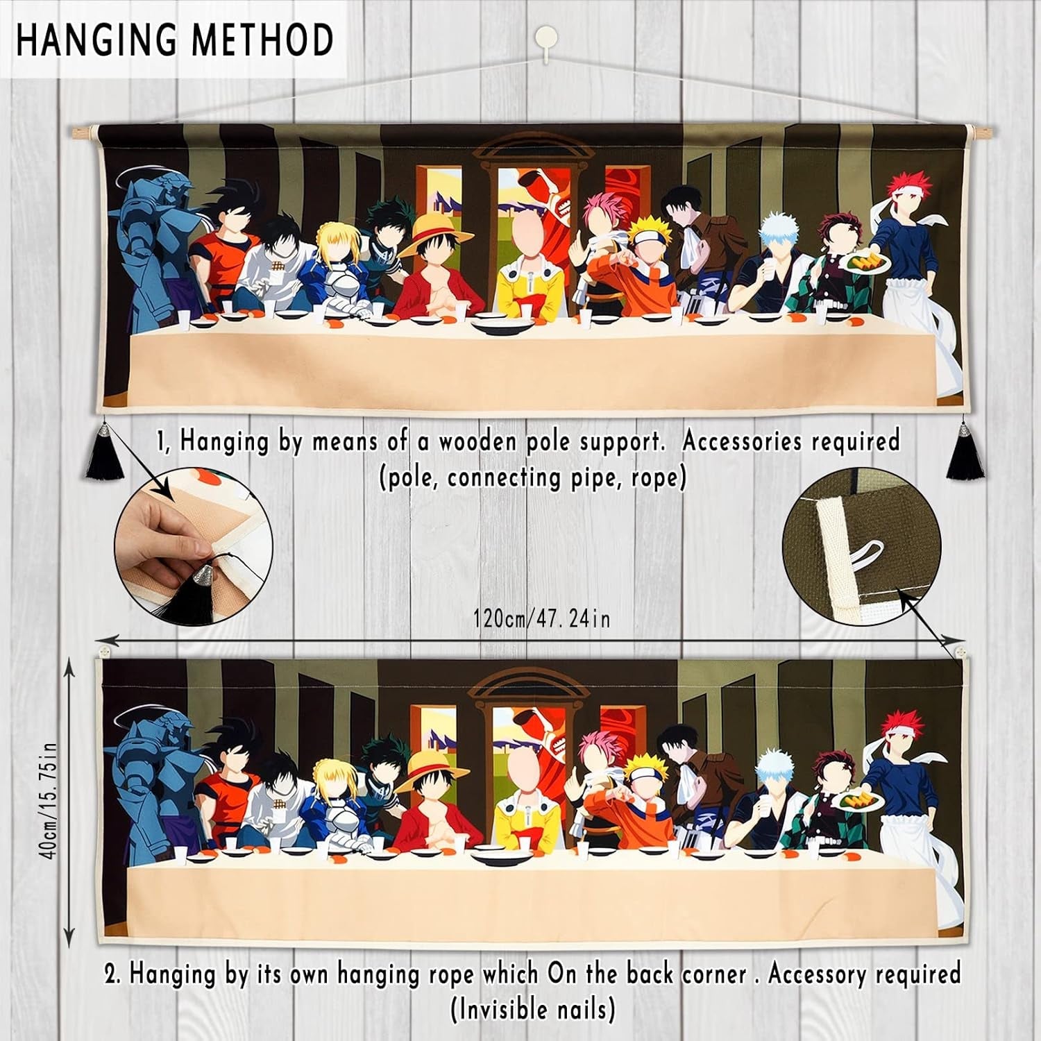 Tapiserie hanging canvas wall art pictura anime caractere Casa - Accesorii si Decoratiuni Naty Shop