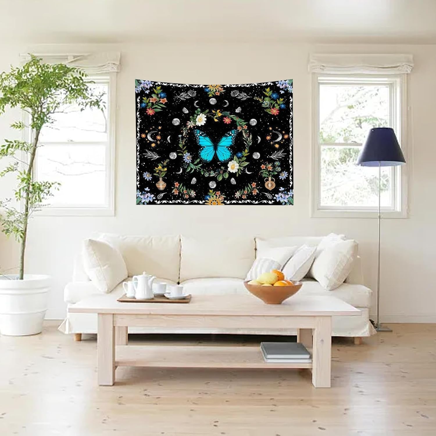 Tapiserie tapiterie fluturi verzi tesatura periata Casa - Accesorii si Decoratiuni Naty Shop