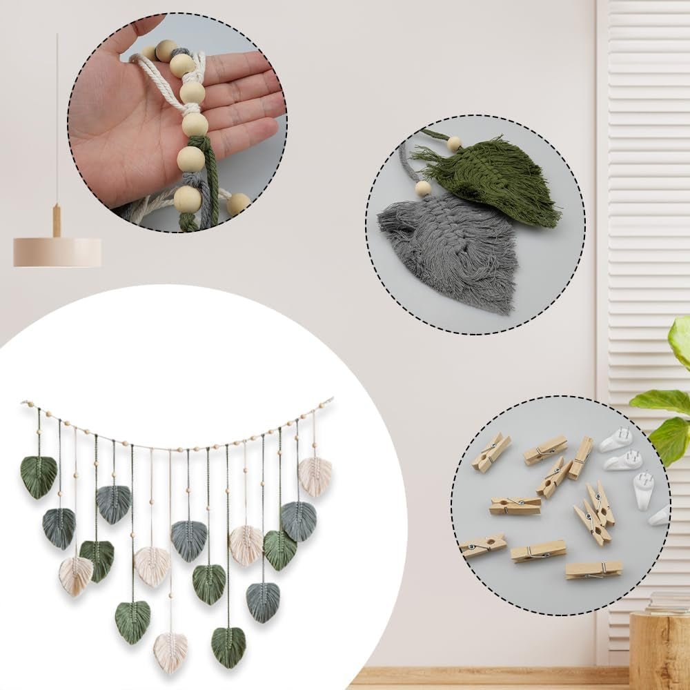 Tapiserie tapiterie verde tesuta cuie din lemn Casa - Accesorii si Decoratiuni Naty Shop