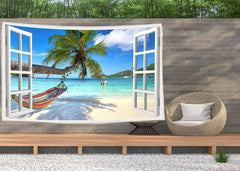 Tapiserie ulticool view beach sea palm hammock Casa - Accesorii si Decoratiuni Naty Shop