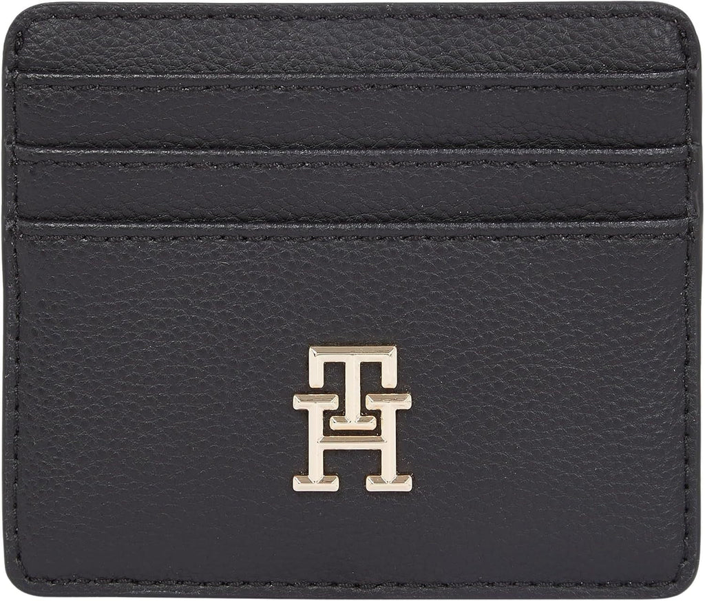 Tommy Hilfiger ladies card holder Soft Logotape Small, negru, o mărime Portofel Femei Naty Shop Titlu implicit